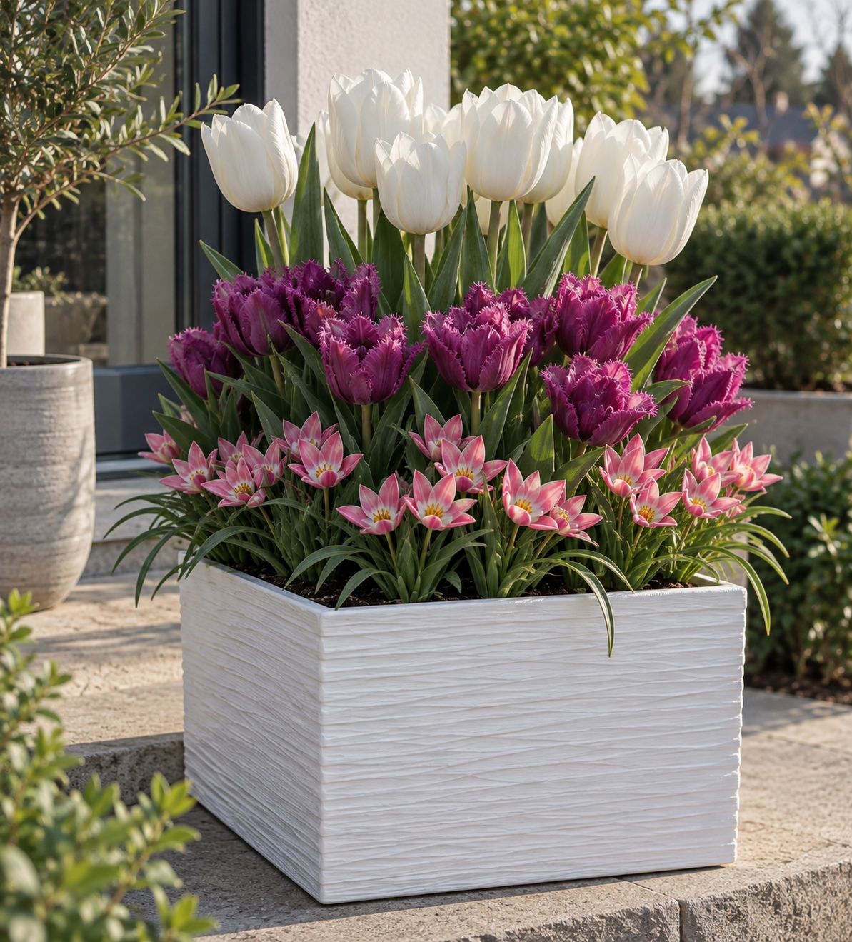 Vizualizace výsadby tulipánů do květináče